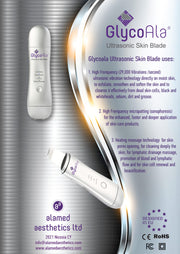 Glycoala ultrasonic skin blade- cosmetic device