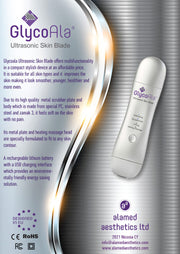 Glycoala ultrasonic skin blade- cosmetic device